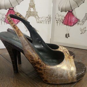 Donald Pliner Croc Leather Slingback
